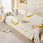 Housse de canapé simple en peluche double face résistante aux rayures confortable - Feux d'artifice