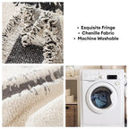 Housse de canapé simple en peluche double face résistante aux rayures confortable - Feux d'artifice