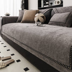 Housse de canapé en chenille antidérapante à poids élevé jacquard moderne et simple