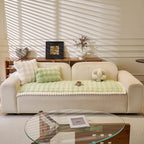 Couvre-canapé en peluche douce en faux lapin, épais, respectueux de la peau et antidérapant.