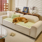 Couvre-canapé en peluche douce en faux lapin, épais, respectueux de la peau et antidérapant.