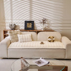 Couvre-canapé en peluche douce en faux lapin, épais, respectueux de la peau et antidérapant.