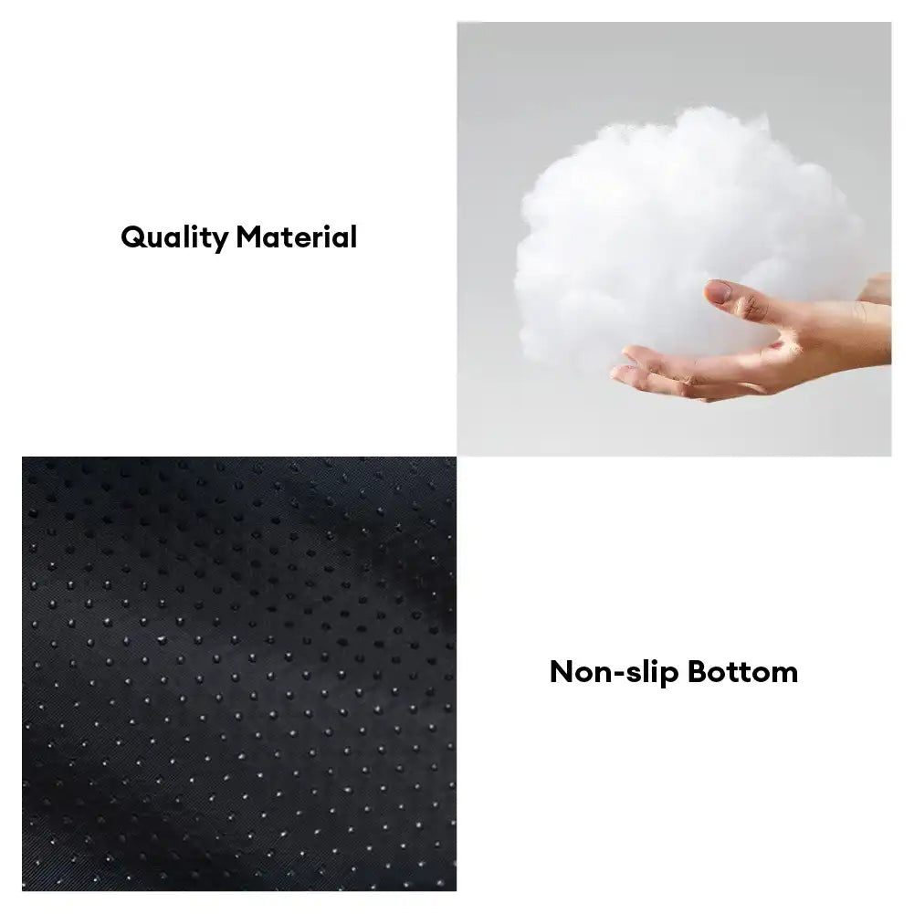 Lit chien donut velours côtelé ultra doux anti anxiété