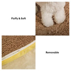 Caverne chat peluche vintage carreaux chaude pliable chien