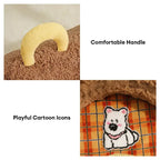 Caverne chat peluche vintage carreaux chaude pliable chien