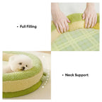 Lit pour chien grand avec protection en épine style plaid vintage