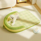 Lit pour chien grand avec protection en épine style plaid vintage