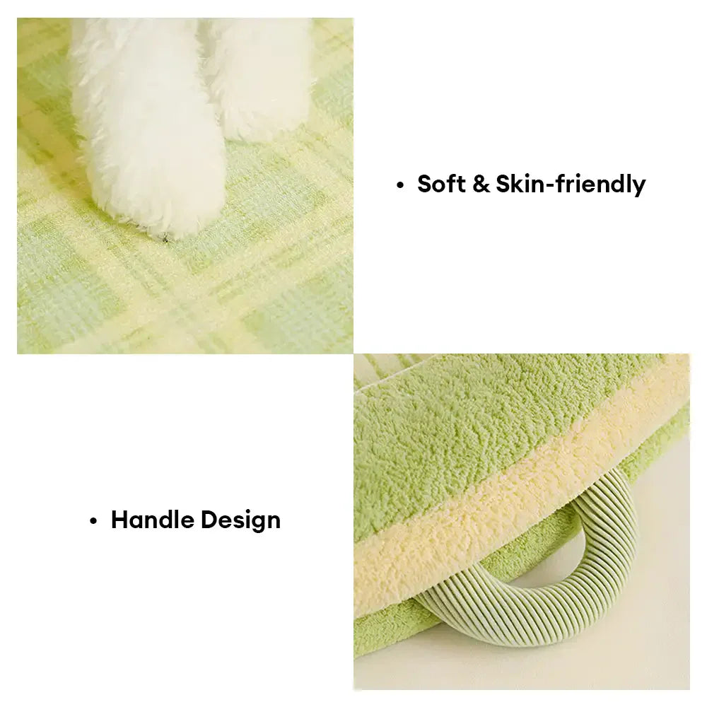 Lit pour chien grand avec protection en épine style plaid vintage