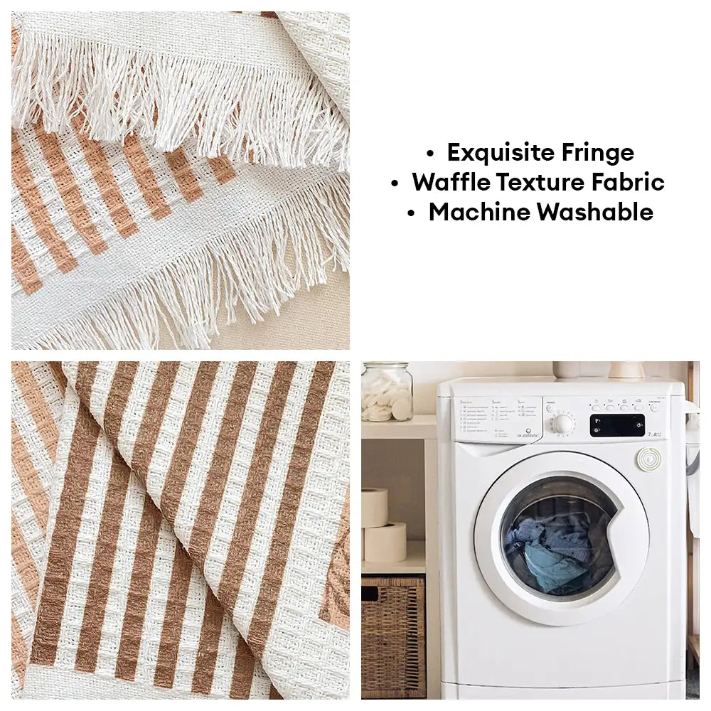 Housse canapé en tissu gaufré respirant doux pour la peau