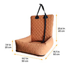 Lit de voiture pour chien en cuir PU résistant à l’eau et aux rayures