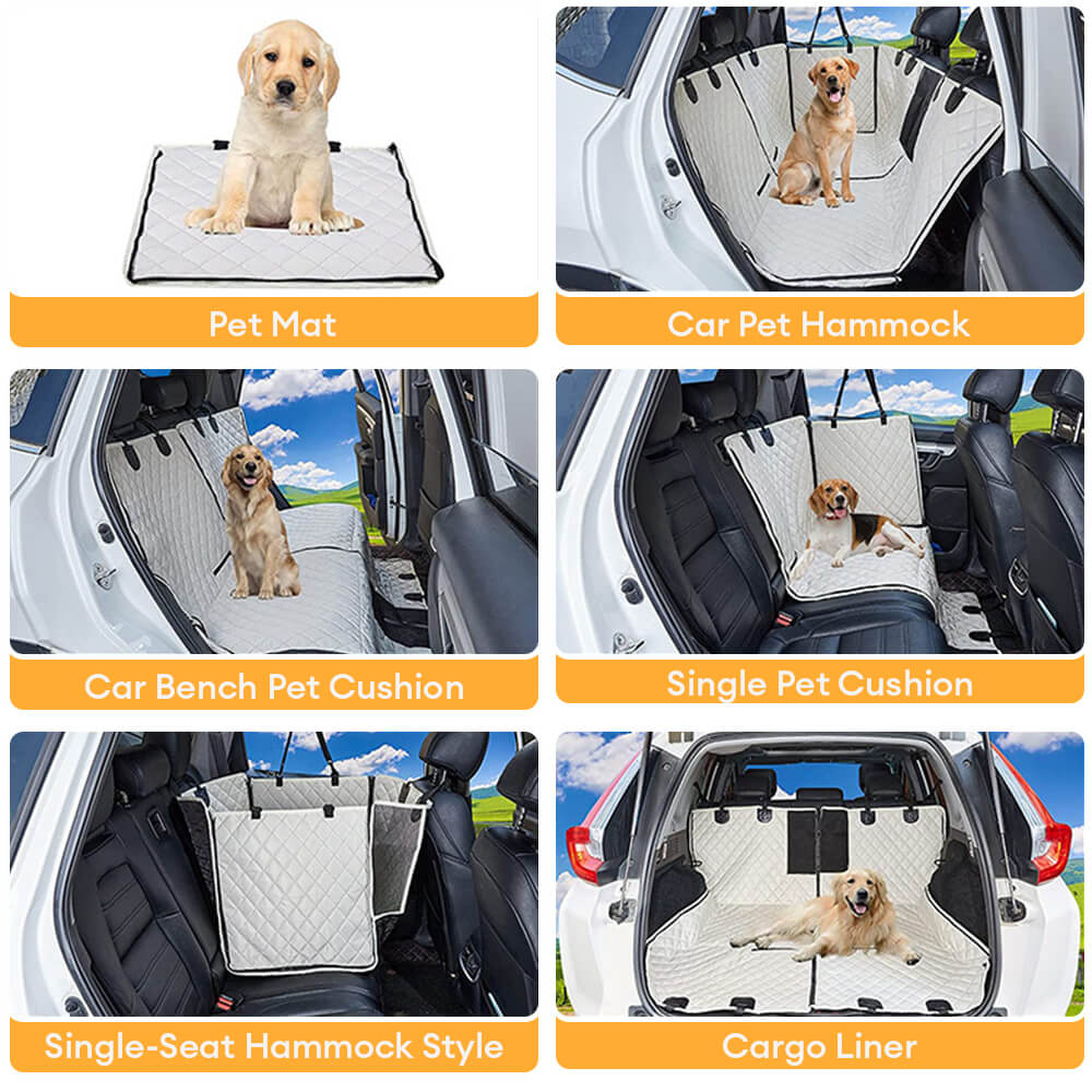Housse de siège arrière imperméable et multifonction pour chien convertible pour voiture