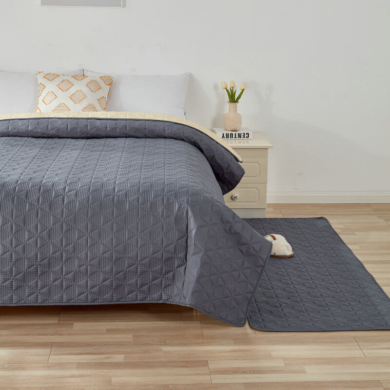 Tapis matelas imperméable antidérapant à motif géométrique pour animaux multiusages