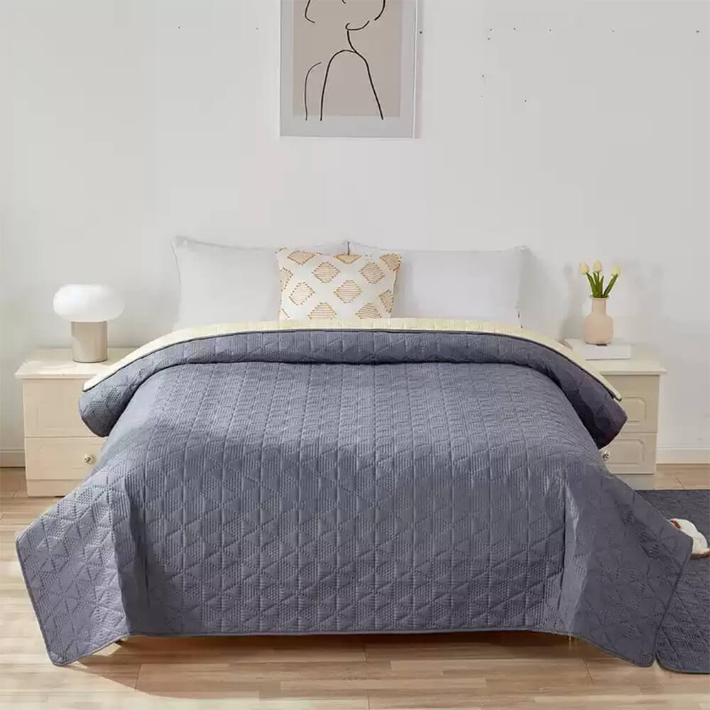 Tapis matelas imperméable antidérapant à motif géométrique pour animaux multiusages