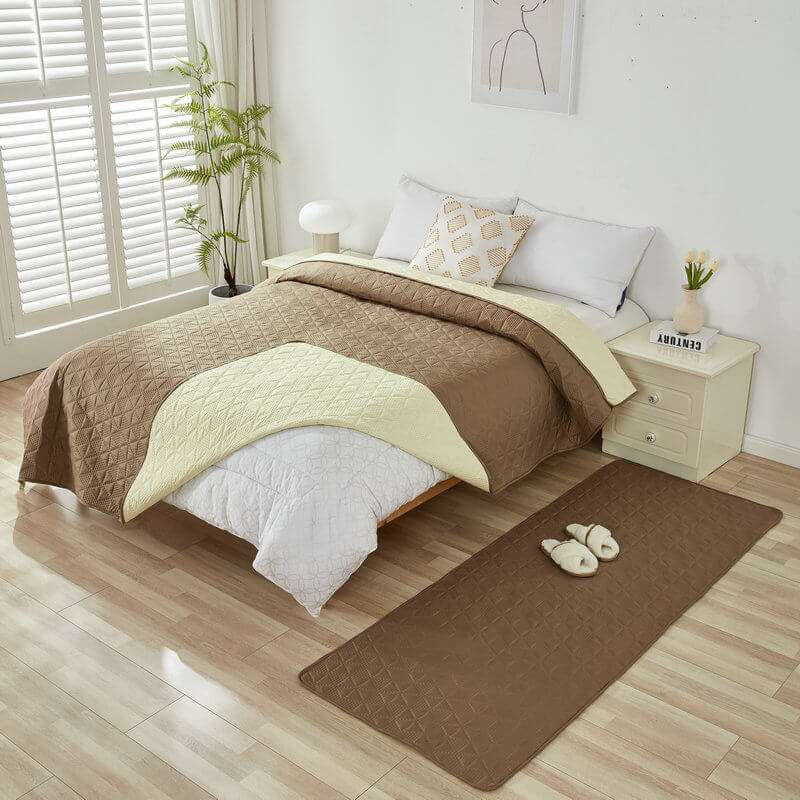 Tapis matelas imperméable antidérapant à motif géométrique pour animaux multiusages