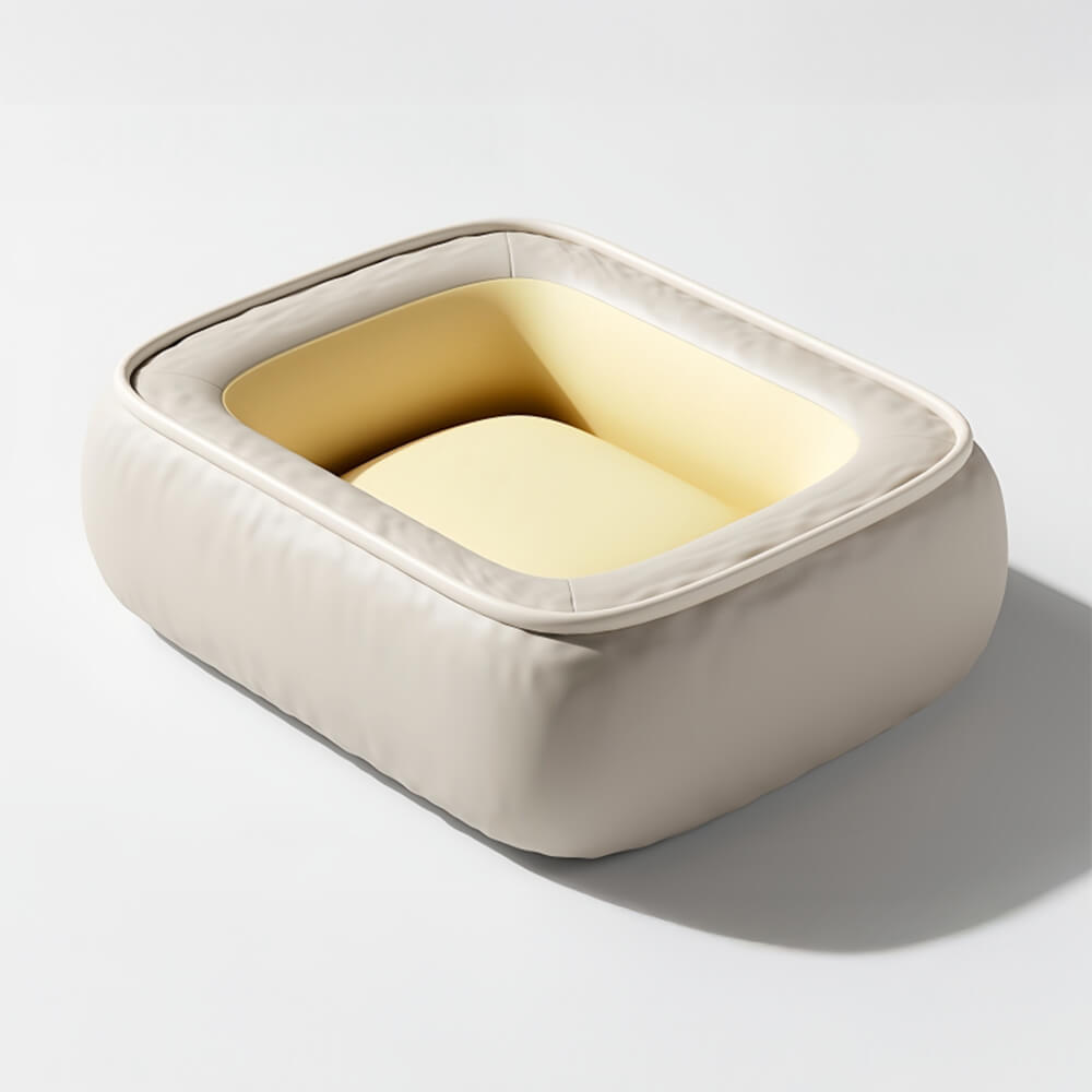 Lit pour chien en cuir PU imperméable antidérapant résistant aux rayures avec soutien complet