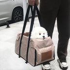 Lit de voiture pour chiens et chats contraste de couleurs détachable et antidérapant