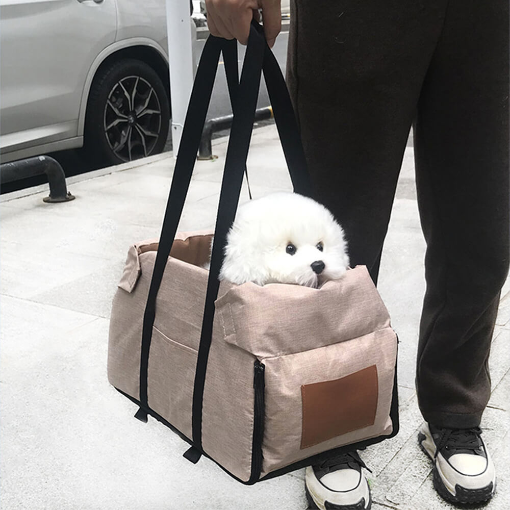 Lit de voiture pour chiens et chats contraste de couleurs détachable et antidérapant