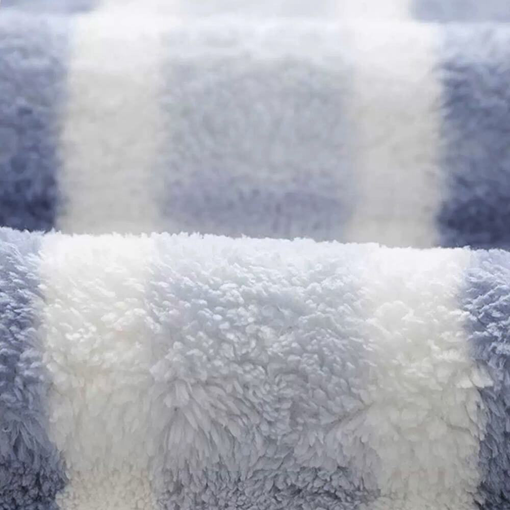 Serviette de bain rayée pour chien et chat absorbante à séchage rapide épaissie et douce