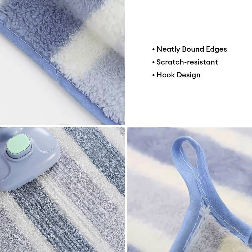 Serviette de bain rayée pour chien et chat absorbante à séchage rapide épaissie et douce