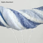 Serviette de bain rayée pour chien et chat absorbante à séchage rapide épaissie et douce