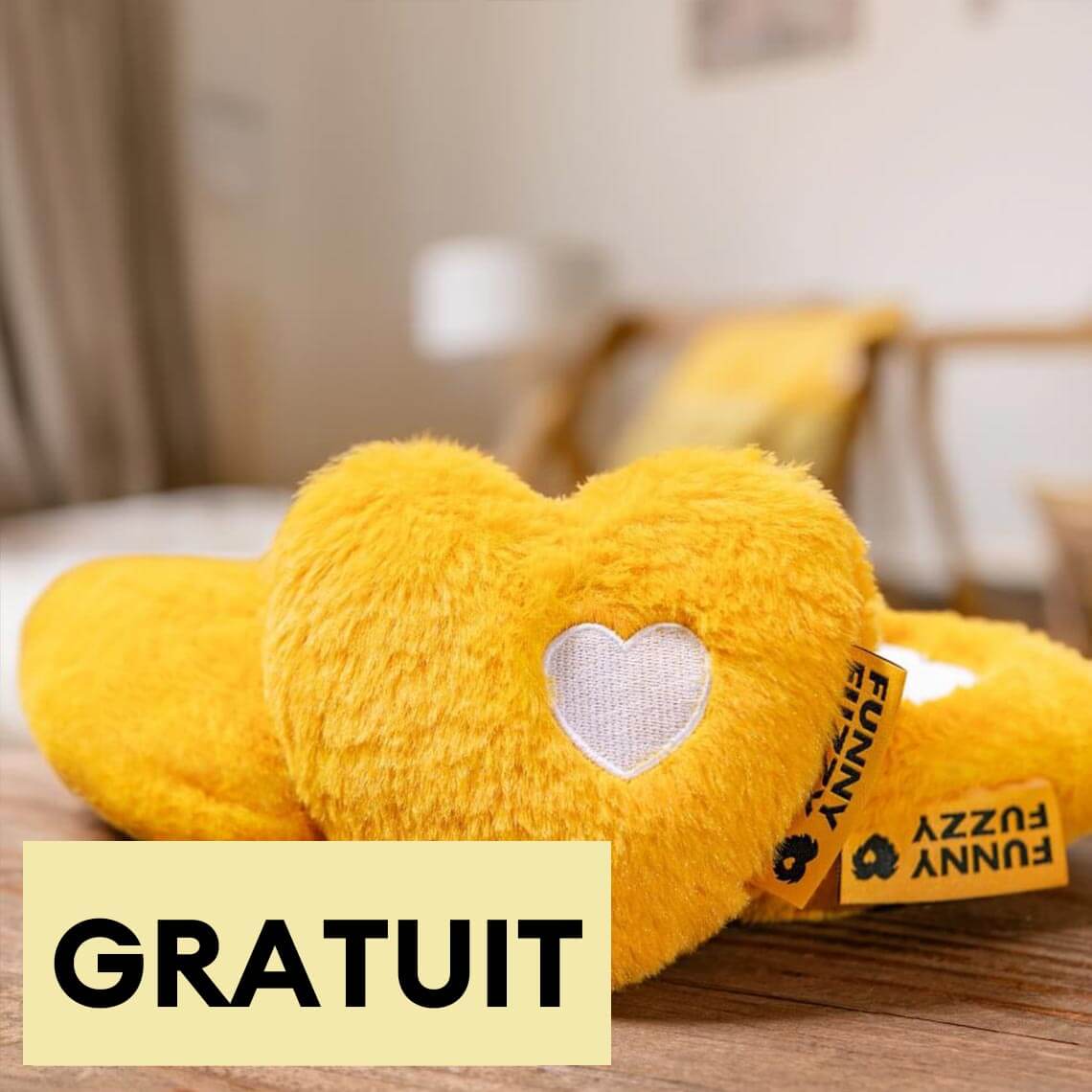 Jouet grinçant en peluche pour chien forme cœur FUNNYFUZZY-Exclusif app