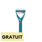 Peigne démêlant sécurisé pour animaux avec lames double face-Exclusif app