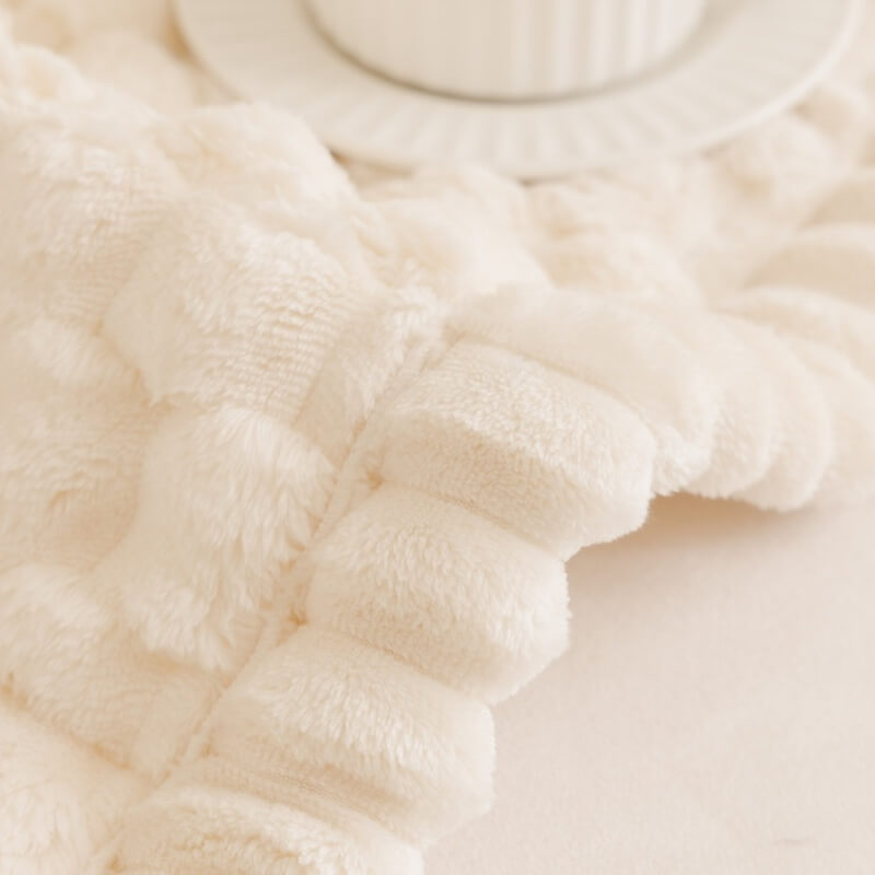 Matelas pour animaux en peluche épaisse motif nid d’abeille housse de canapé décorative douce