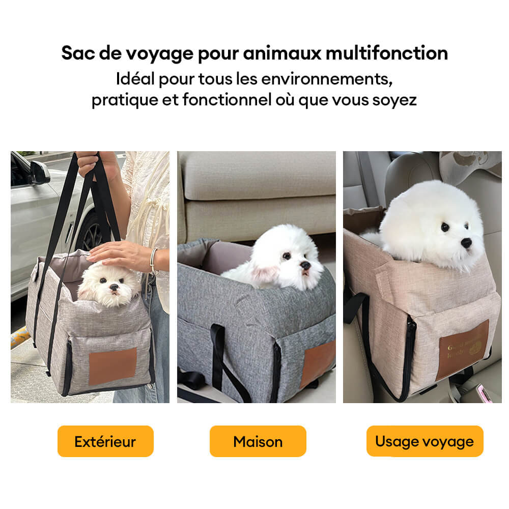 Lit de voiture pour chiens et chats contraste de couleurs détachable et antidérapant