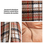 Lit pour chien apaisant amovible à carreaux rétro classique modèle - Nostalgic Retreat