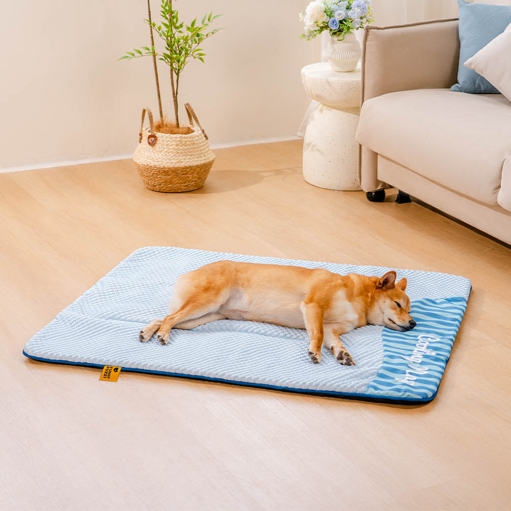 Tapis pour chien grande taille lavable rafraîchissant et antidérapant - Sieste rafraîchissante