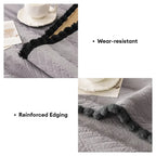 Housse de canapé en peluche chic et paresseuse pour l'hiver, protecteur de canapé, douce pour la peau.