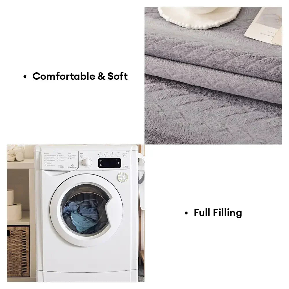 Housse de canapé en peluche chic et paresseuse pour l'hiver, protecteur de canapé, douce pour la peau.