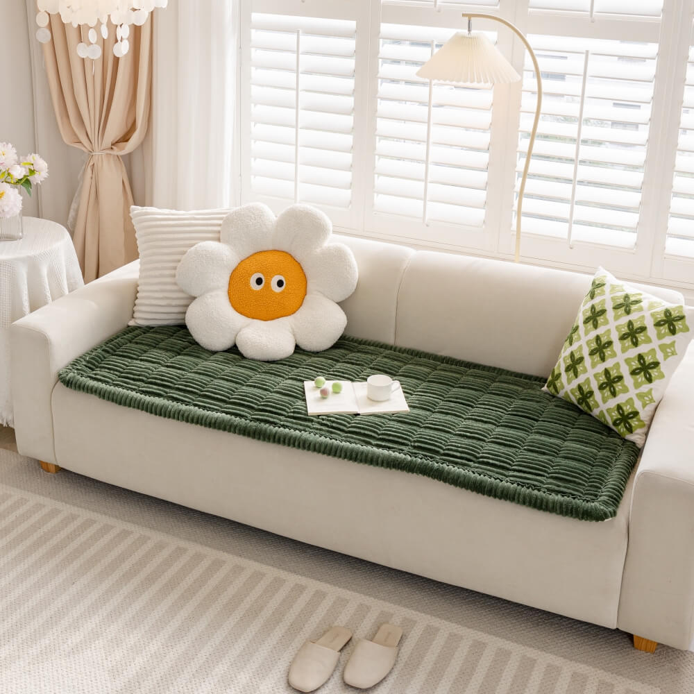 Tapis en flanelle douce et respirante pour animaux avec housse de canapé antidérapante