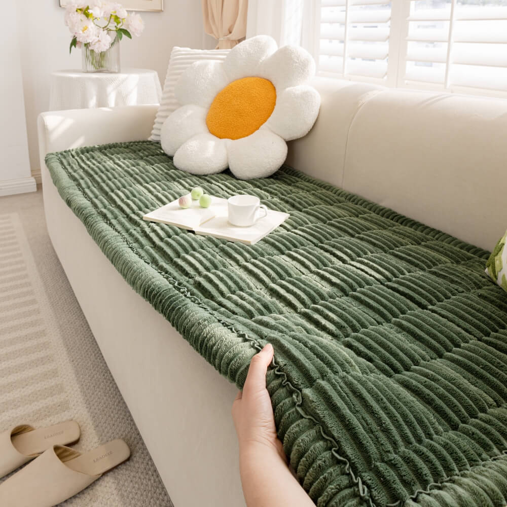 Tapis en flanelle douce et respirante pour animaux avec housse de canapé antidérapante