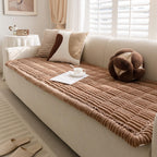 Housse de canapé en flanelle douce et respirante motif gaufre pour animaux confortable et cosy