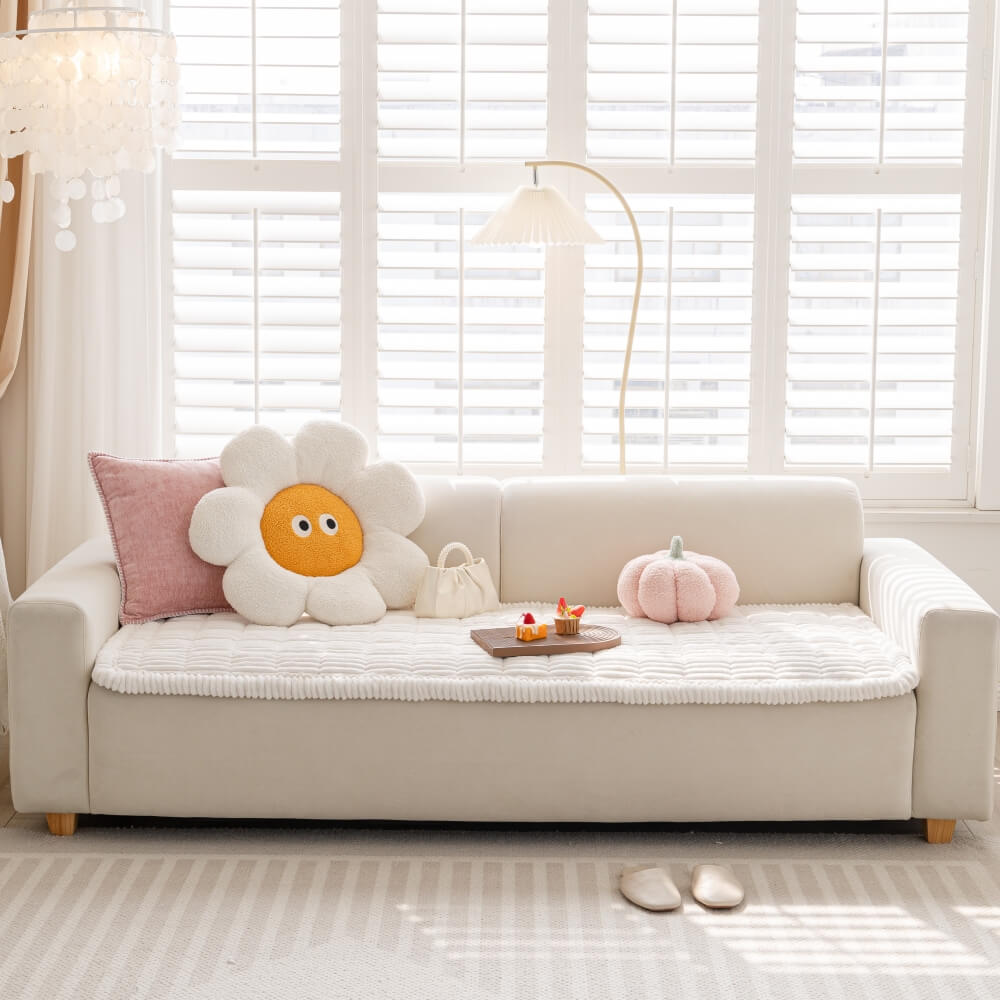 Tapis en flanelle douce et respirante pour animaux avec housse de canapé antidérapante