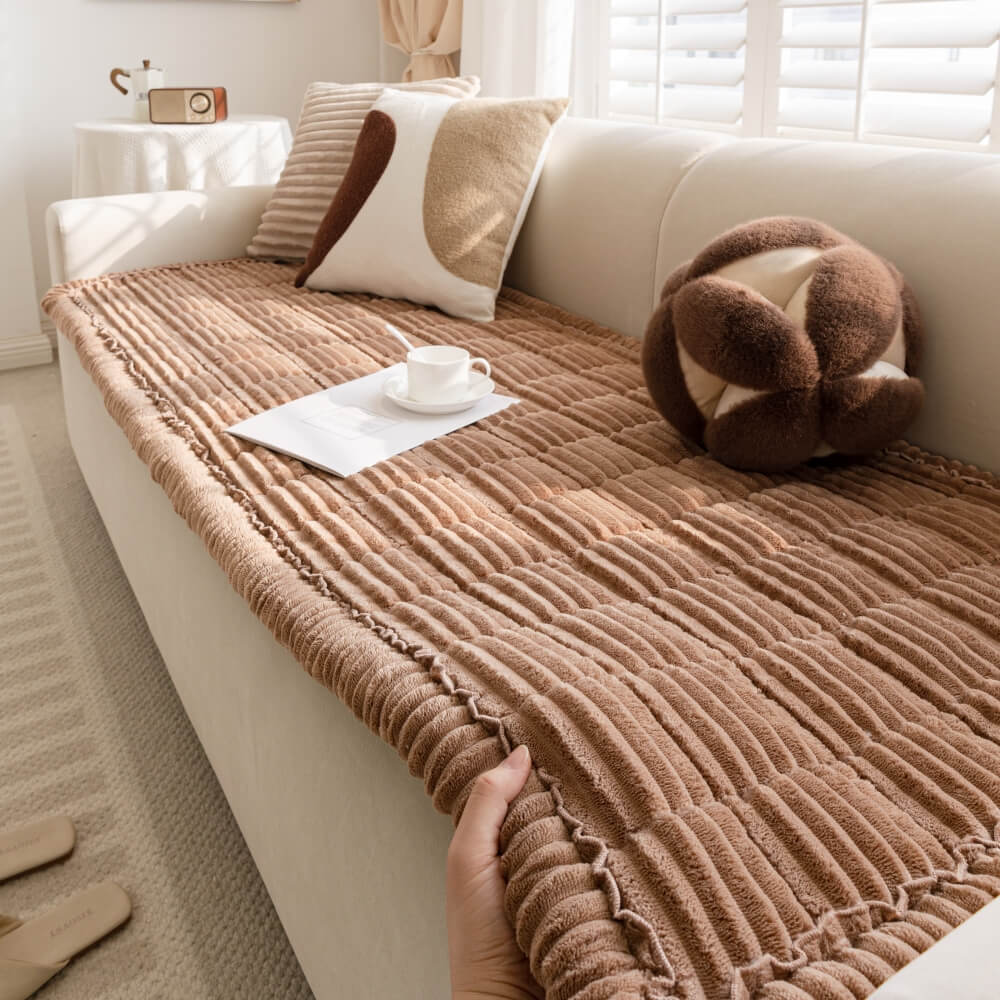 Tapis en flanelle douce et respirante pour animaux avec housse de canapé antidérapante