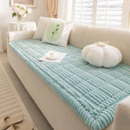 Housse de canapé en flanelle douce et respirante motif gaufre pour animaux confortable et cosy