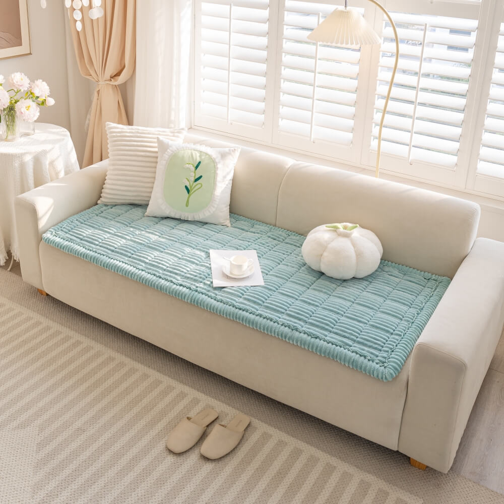 Tapis en flanelle douce et respirante pour animaux avec housse de canapé antidérapante