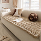Housse de canapé en flanelle douce et respirante motif gaufre pour animaux confortable et cosy