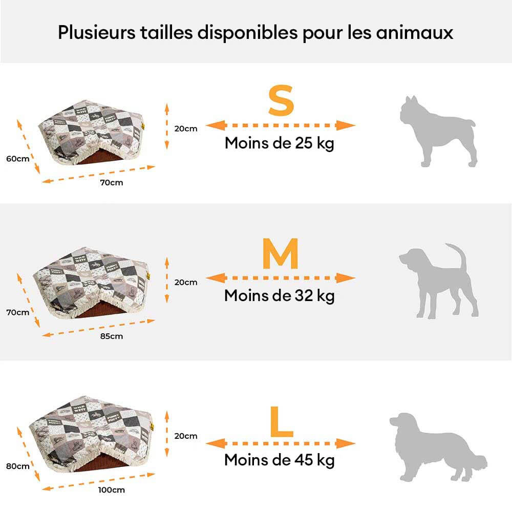 Panier pour Chien Anti-Griffures Lavable Boho avec Franges Apaisant Rond - Nuit Chasser