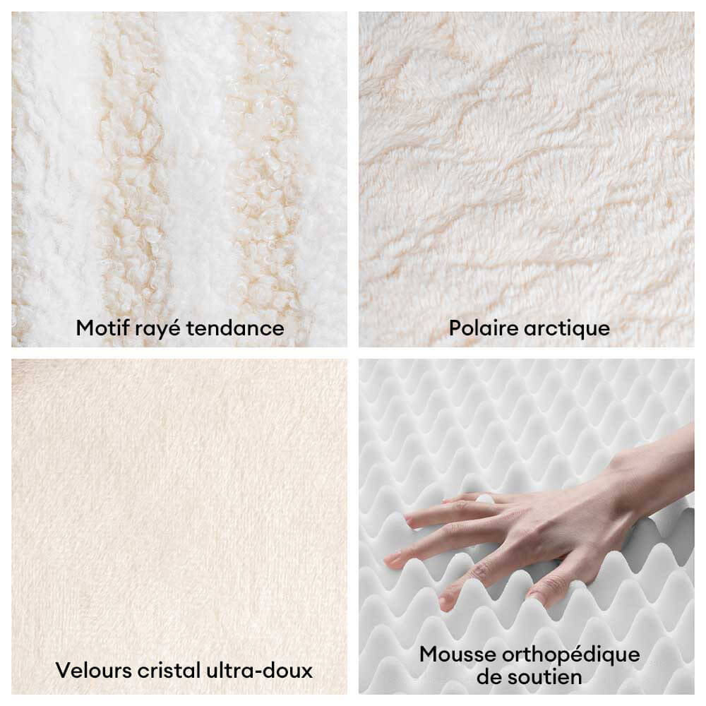 Lit orthopédique pour chien confortable - Stripe Trendy Maison