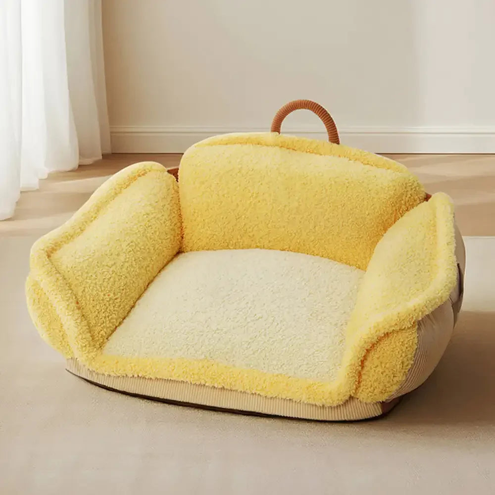 Lit pour chien avec support intégral du cou multifonctionnel pour un sommeil profond.