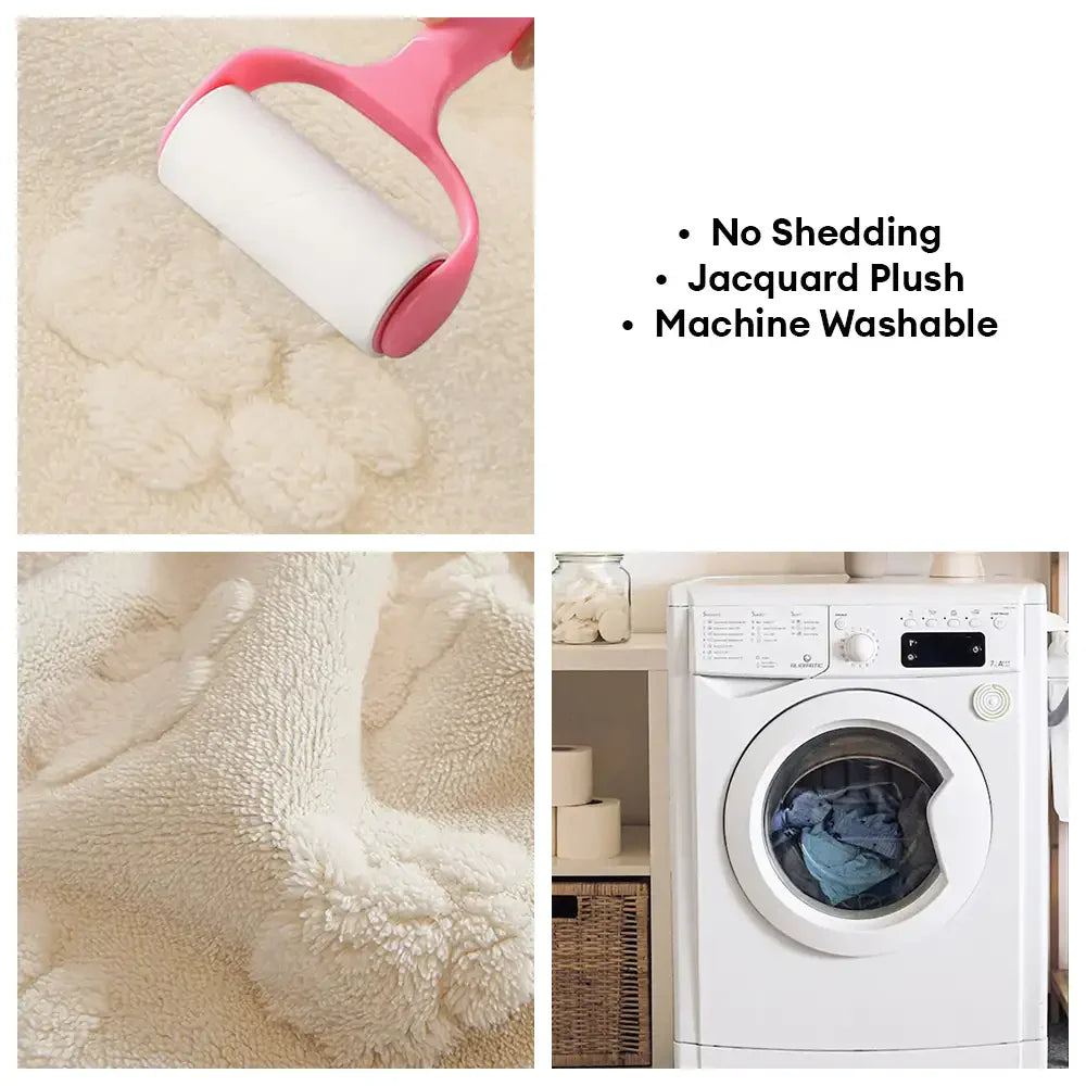 Impression de patte mignonne, couverture de canapé épaisse et antidérapante pour décoration.