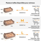 Lit pour chien apaisant amovible à carreaux rétro classique modèle - Nostalgic Retreat