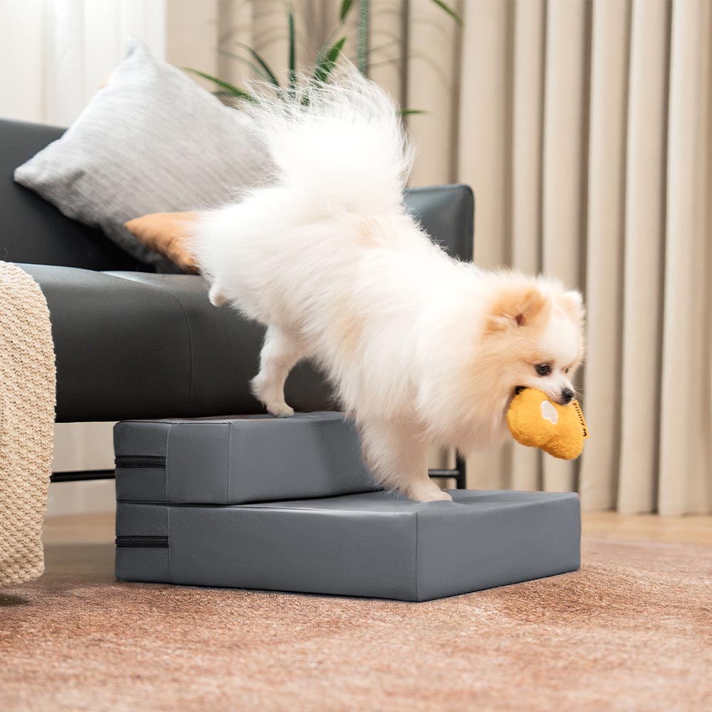 Escaliers pour animaux modulables à plusieurs niveaux en cuir PU imperméable et lavable