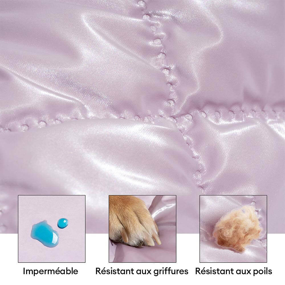 Siège auto pour chien en velours matelassé Luxe Nuage