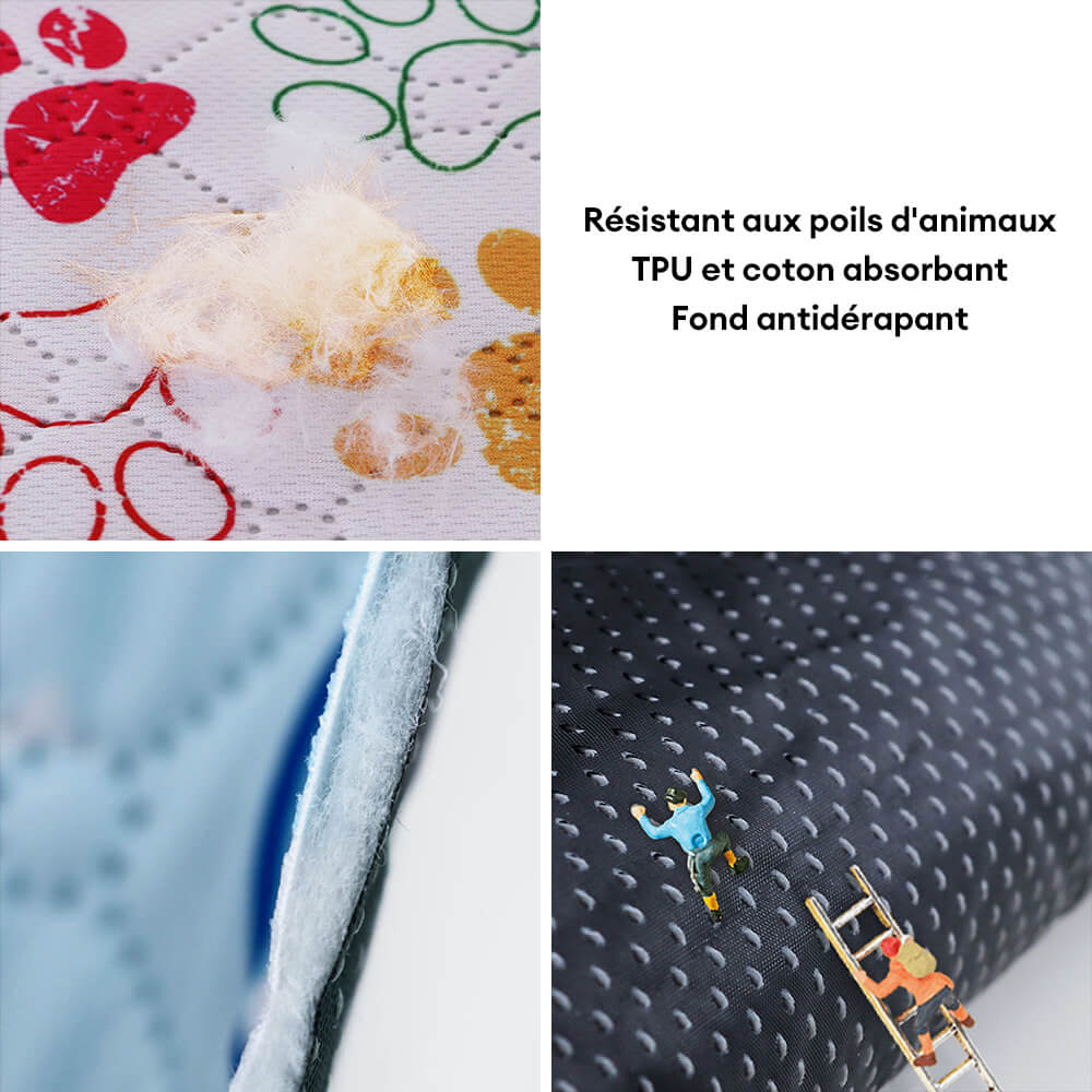 Housse de siège de voiture pour chien imprimée étanche réglable antidérapante