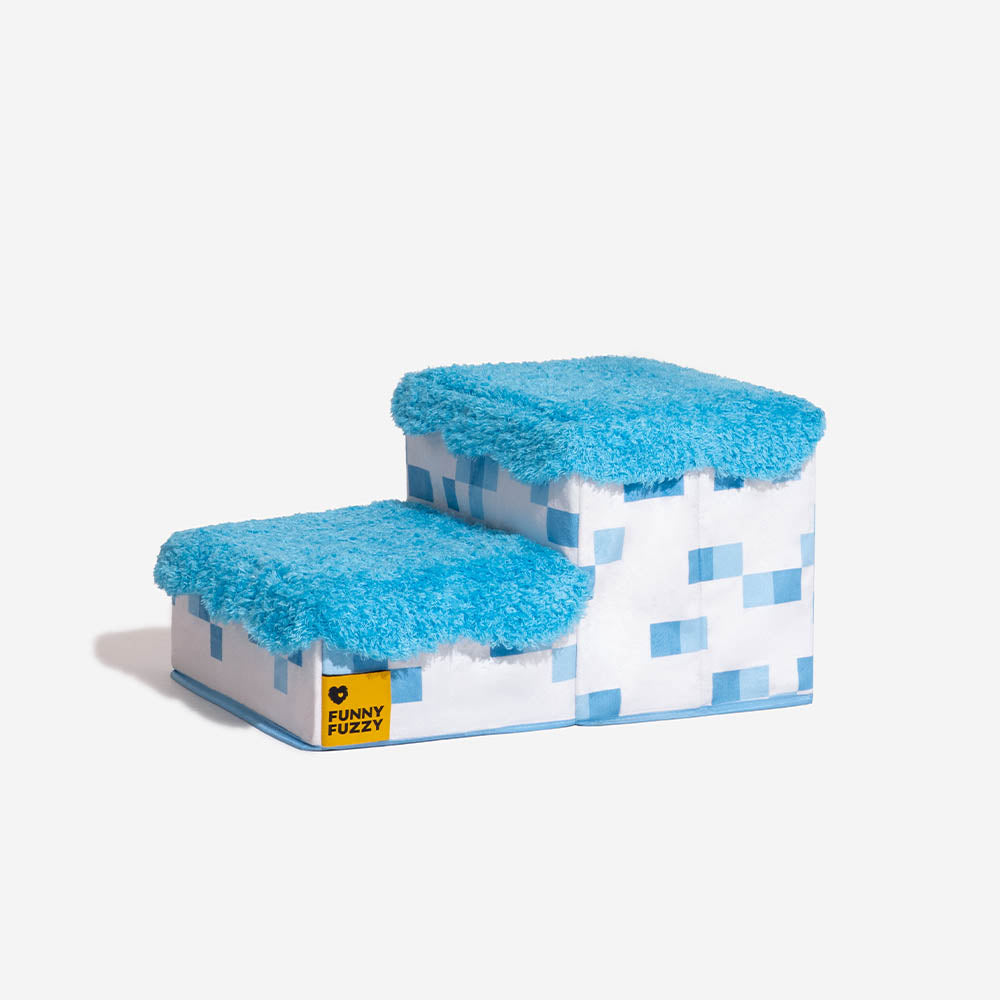 Escalier pliable pour animaux de compagnie fait main avec rangement - Blocky PawGame