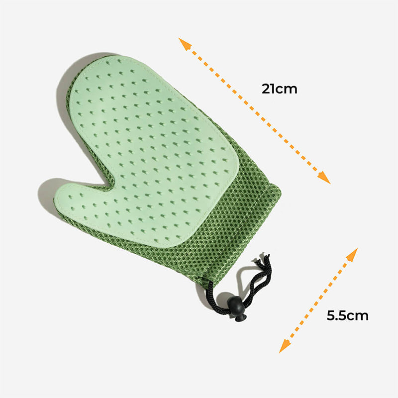 Gant de toilettage pour animaux en silicone avec brosse double face flottante-Exclusif app